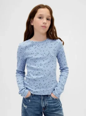 Kinder-T-shirt met ribboord