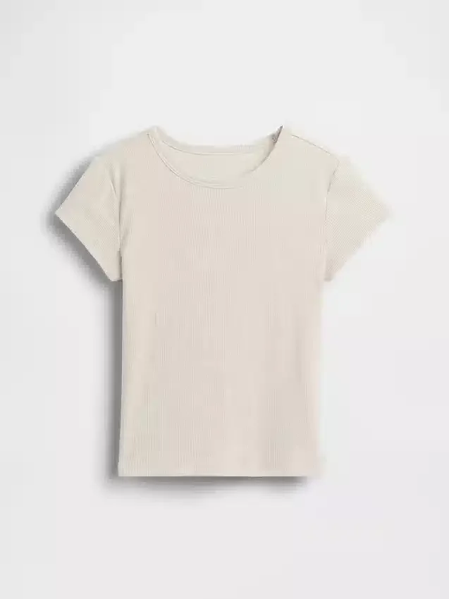 Kinder-T-shirt met ribboord