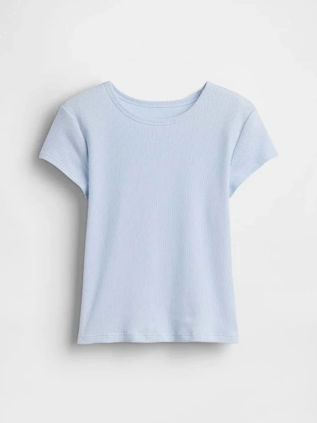 Kinder-T-shirt met ribboord