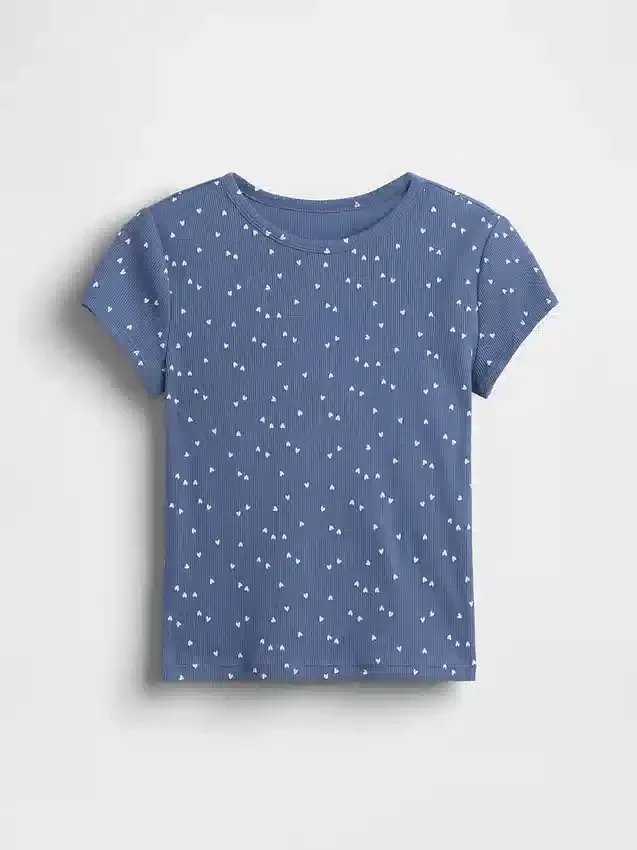 Kinder-T-shirt met ribboord