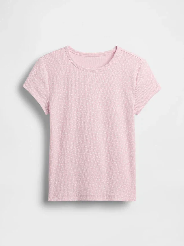Kinder-T-shirt met ribboord