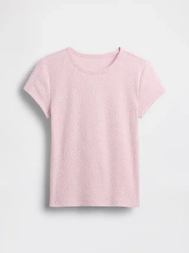 Kinder-T-shirt met ribboord