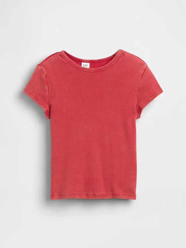 Kinder-T-shirt met ribboord