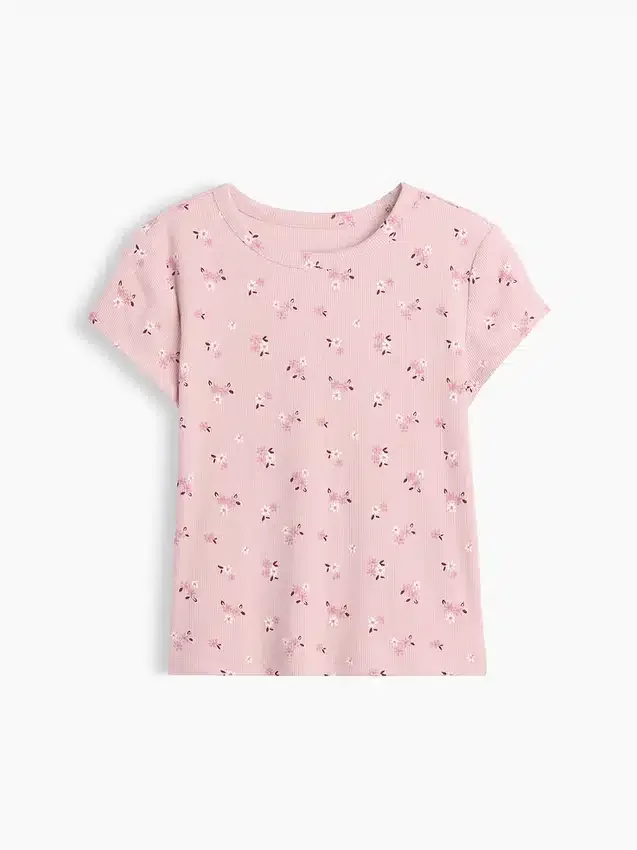 Kinder-T-shirt met ribboord