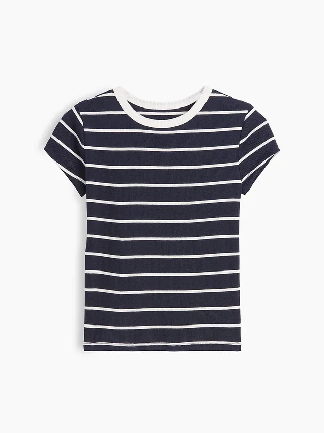 Kinder-T-shirt met ribboord