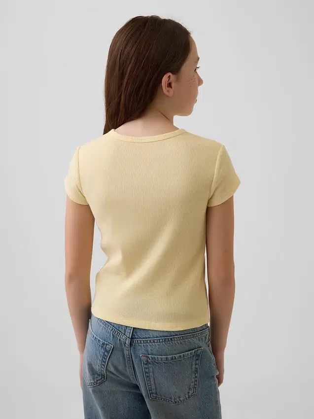 Kinder-T-shirt met ribboord