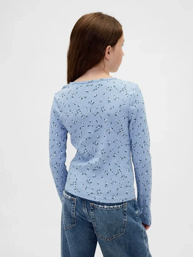 Kinder-T-shirt met ribboord