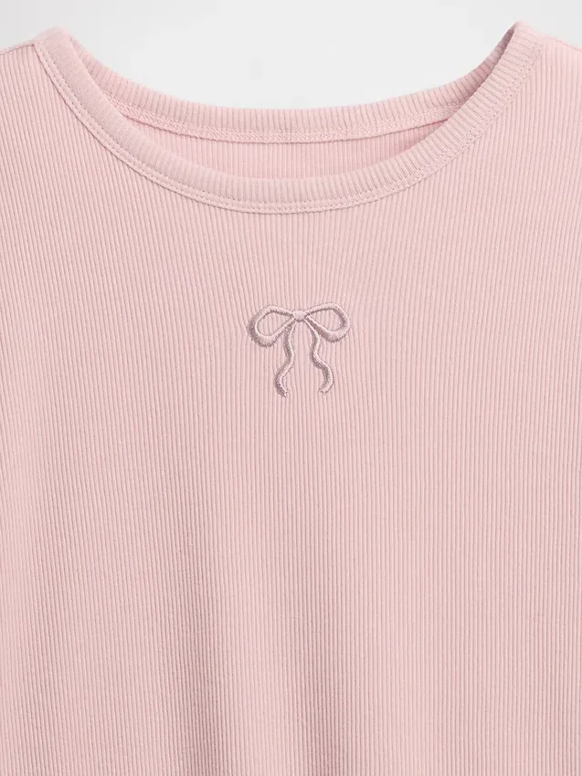 Kinder-T-shirt met ribboord
