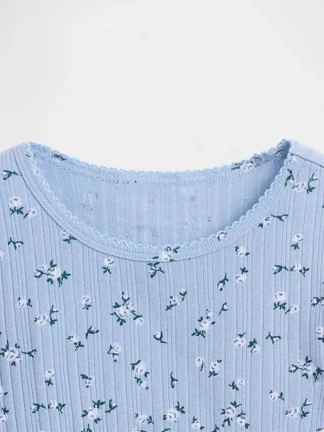 Kinder-T-shirt met ribboord