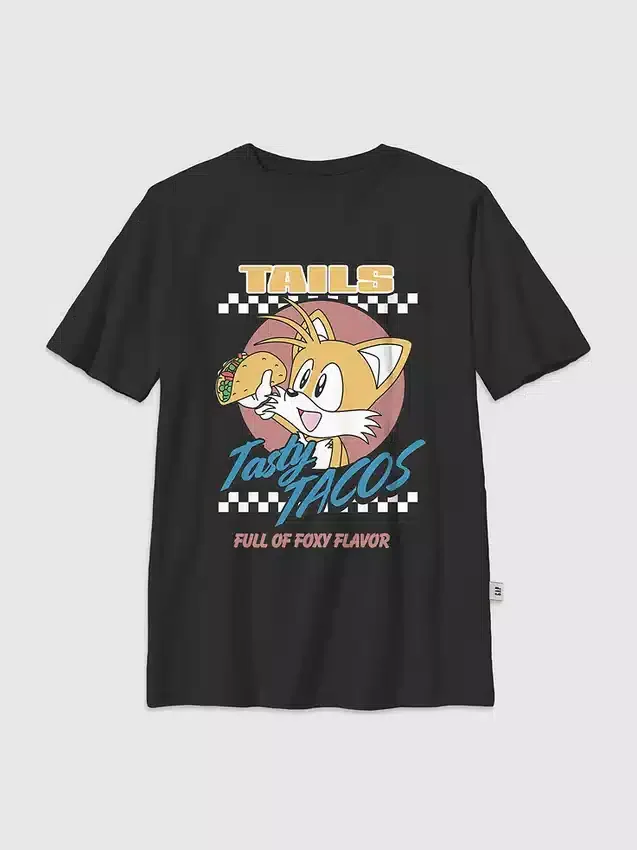 Kinder-T-shirt met Sonic the Hedgehog Tails Tacos-afbeelding