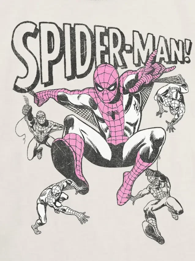 Kinder-T-shirt met Spider-Man-afbeelding in vintage-stijl