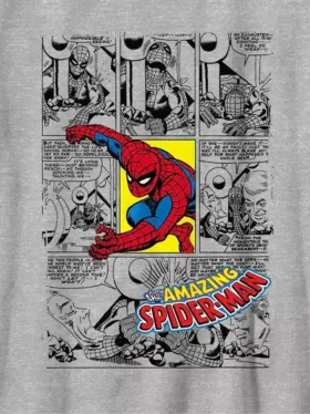 Kinder-T-shirt met Spider-Man-stripboekomslag-print