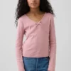 Kinder-T-shirt met strik aan de voorkant
