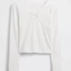 Kinder-T-shirt met strik aan de voorkant
