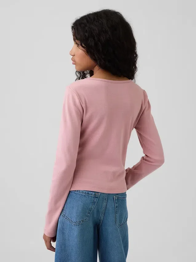 Kinder-T-shirt met strik aan de voorkant