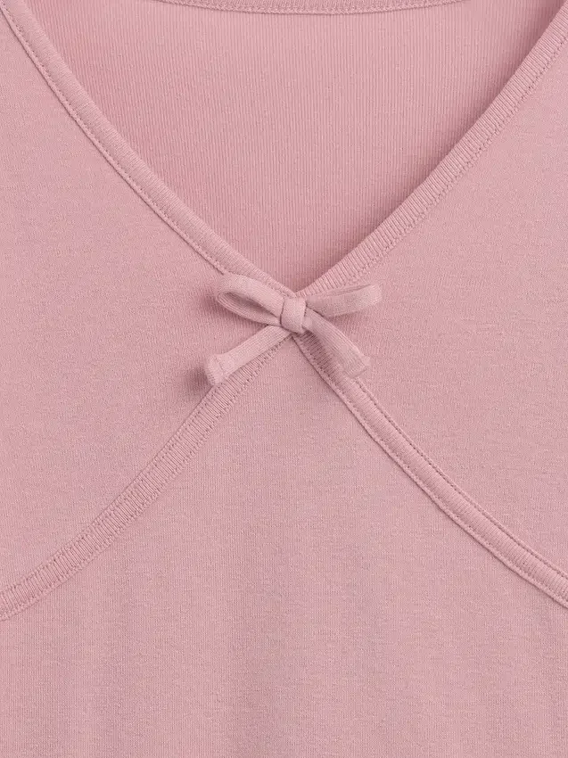 Kinder-T-shirt met strik aan de voorkant