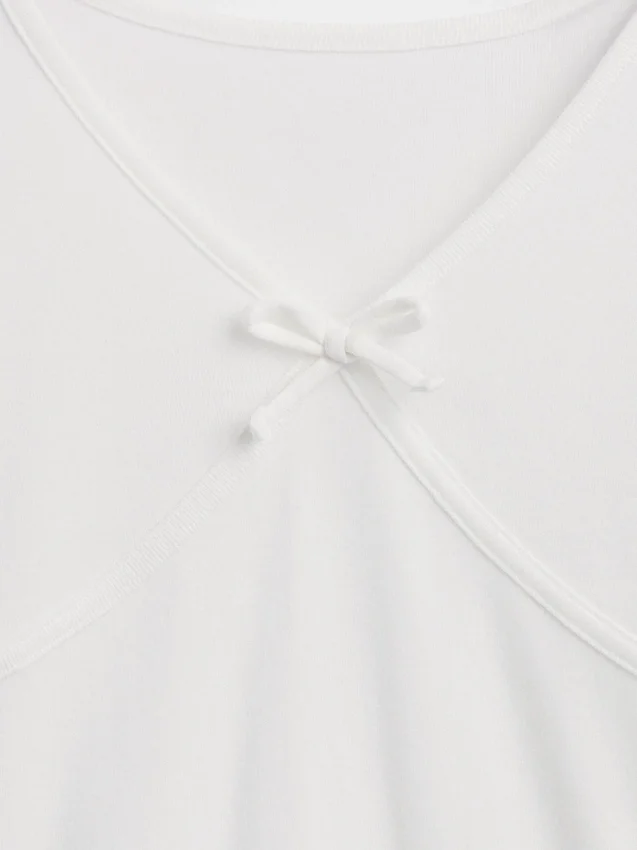 Kinder-T-shirt met strik aan de voorkant
