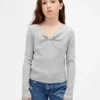 Kinder-T-shirt met strik in de hals