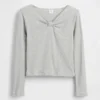 Kinder-T-shirt met strik in de hals