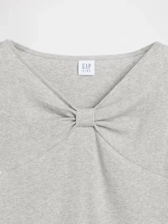 Kinder-T-shirt met strik in de hals