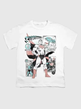 Kinder-T-shirt met Superman-stripverhaalafbeeldingen