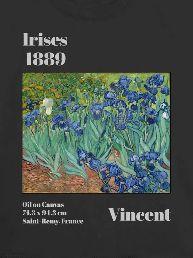 Kinder-T-shirt met Van Gogh-prent: 'Irises'