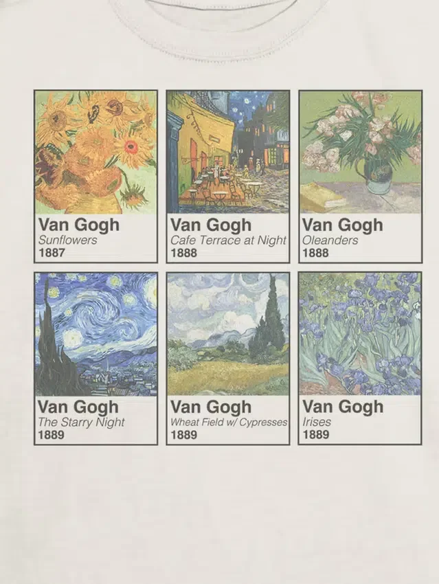 Kinder-T-shirt met Van Gogh-print