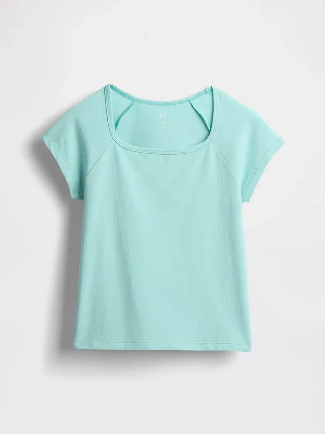 Kinder-T-shirt met vierkante hals