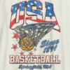 Kinder-T-shirt met vintage basketbalprint