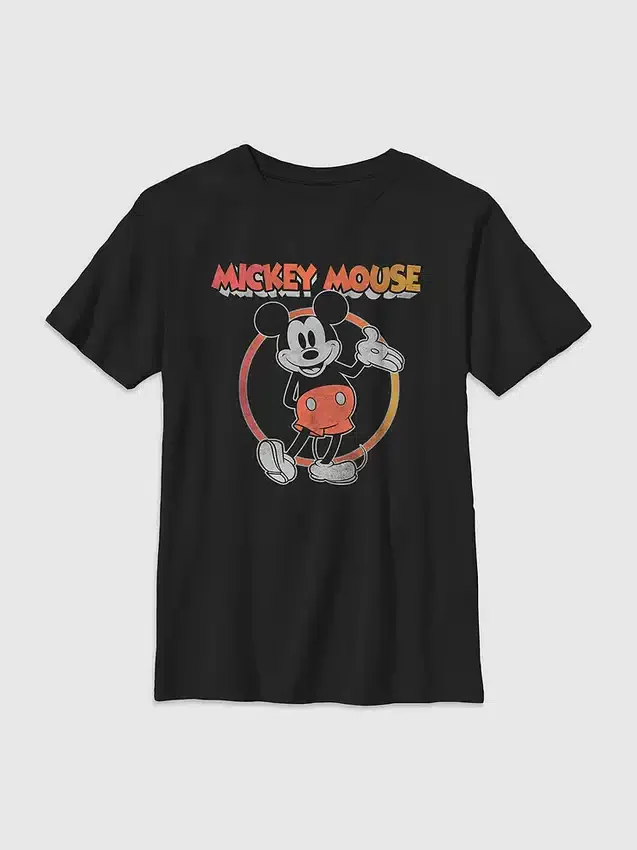 Kinder-T-shirt met vintage-print van Mickey en zijn vrienden