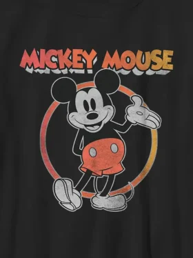 Kinder-T-shirt met vintage-print van Mickey en zijn vrienden