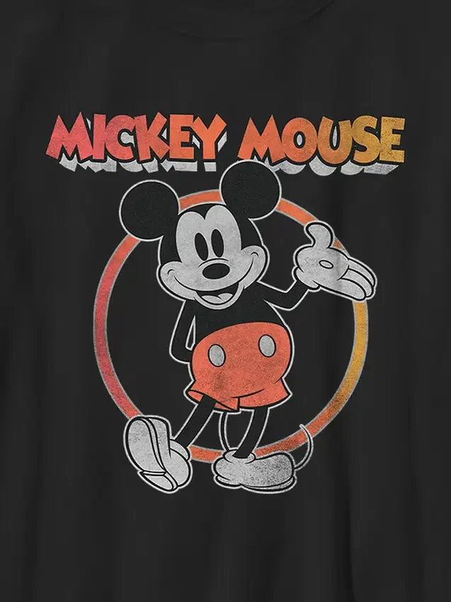 Kinder-T-shirt met vintage-print van Mickey en zijn vrienden