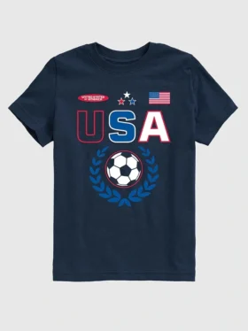 Kinder-T-shirt met voetbalprint