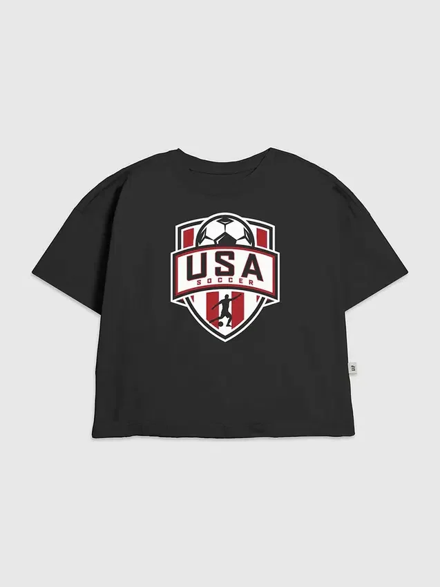Kinder-T-shirt met voetbalschild-print