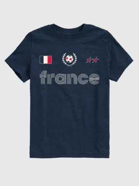 Kinder-T-shirt met voetbalshirt-print (Frankrijk)