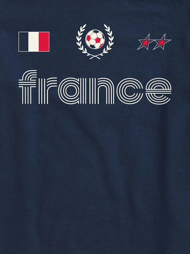 Kinder-T-shirt met voetbalshirt-print (Frankrijk)