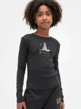 Kinder-T-shirt met ‘Wicked’-print