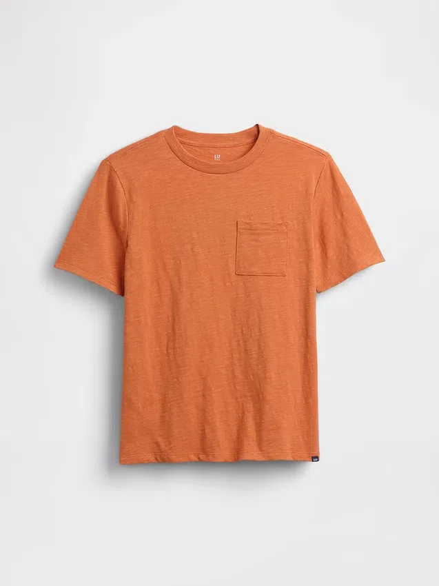 Kinder-T-shirt met zak van biologisch katoen