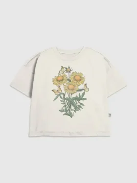Kinder-T-shirt met zonnebloemenprint