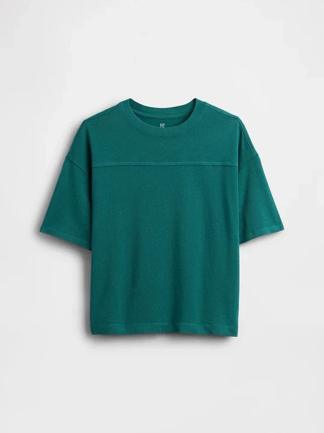 Kinder-T-shirt van zwaar gewicht met naden