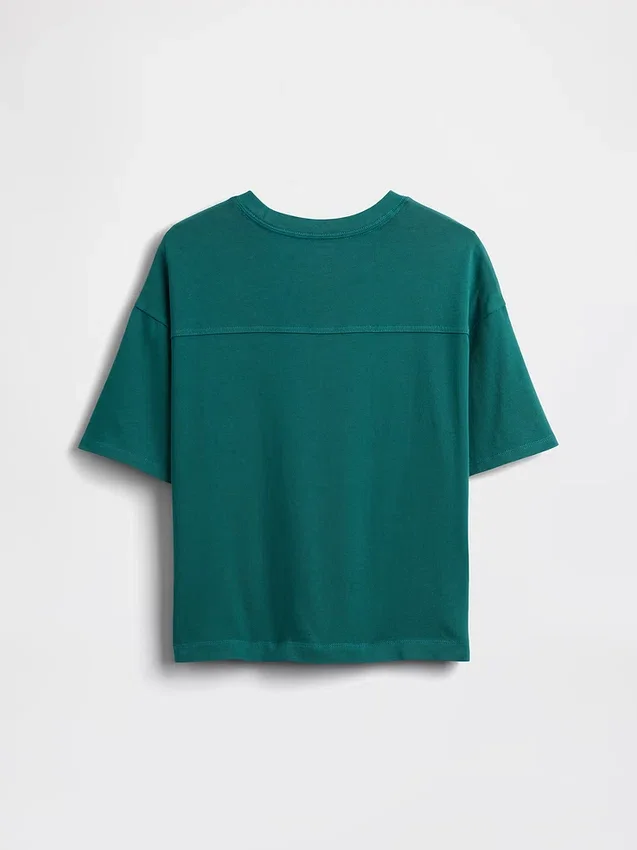 Kinder-T-shirt van zwaar gewicht met naden