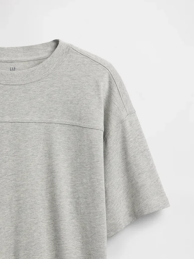 Kinder-T-shirt van zwaar gewicht met naden