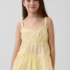 Kinder-tanktop met gelaagde eyelet-details