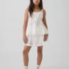 Kinder-tanktop met gelaagde eyelet-details