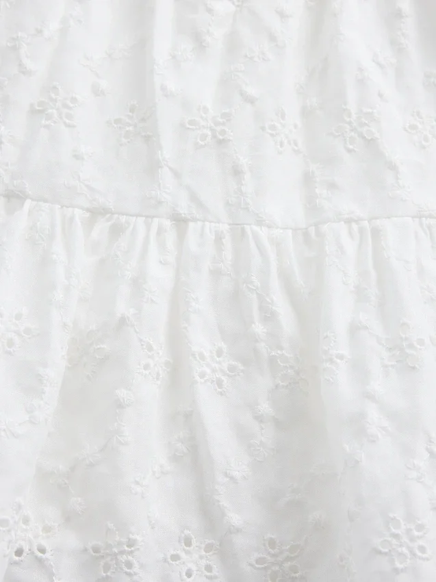 Kinder-tanktop met gelaagde eyelet-details
