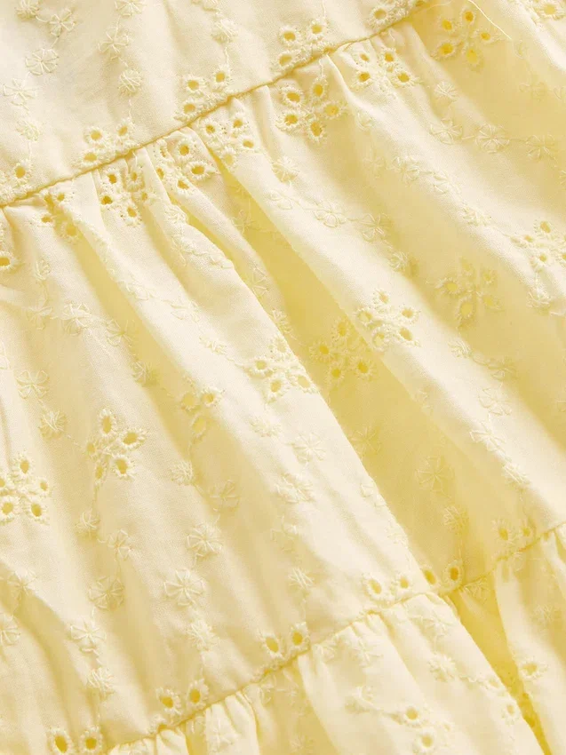 Kinder-tanktop met gelaagde eyelet-details