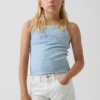 Kinder-tanktop met geribde stof en vierkante hals