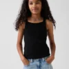 Kinder-tanktop met geribde stof en vierkante hals