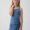 Kinder-tanktop met geribde stof en vierkante hals