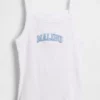Kinder-tanktop met geribde stof en vierkante hals